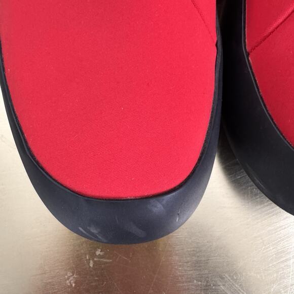 The Row Red Scuba Neoprene Bicolor Zip Ankle Sock Boot Shoes Size 36 Modern - Picture 10 of 10